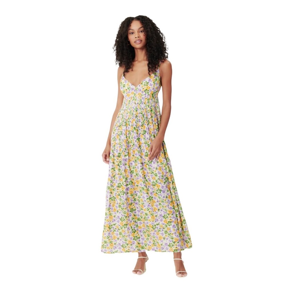 NICHOLAS $398 US 2 Women’s Susan Floral Linen Sleeveless Maxi Dress XS